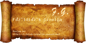 Földiák Gizella névjegykártya